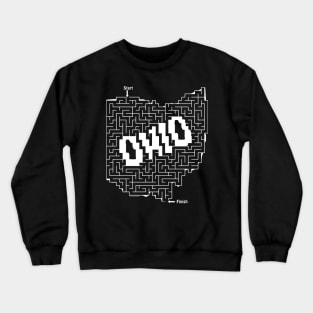 Ohio Maze White Crewneck Sweatshirt